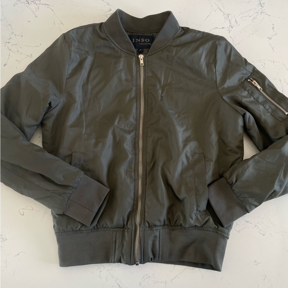 army green bomber jacket